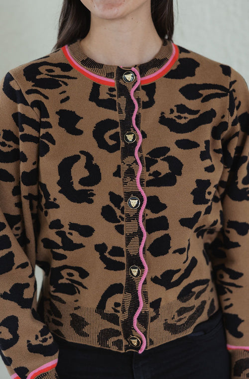 Crosby by Mollie Burch Colson Cardigan in Leopard