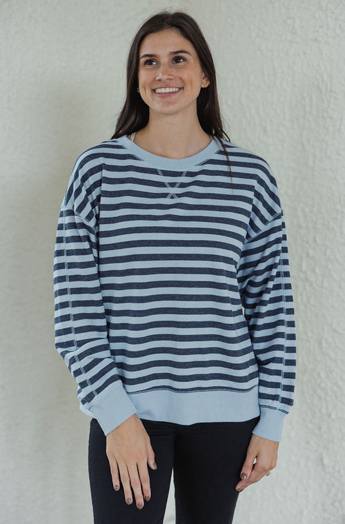 Z-Supply Everyday French Terry Striped Crew
