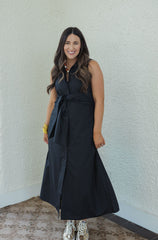 Jade Melody Tam Black Wrap Maxi Dress