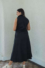 Jade Melody Tam Black Wrap Maxi Dress