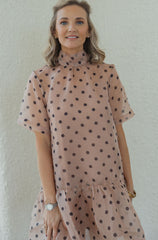 Entro Polka Dot Mini Slip Dress