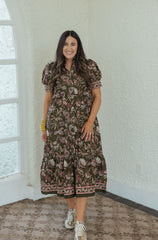 The Lawson Green Paisley Midi Dress