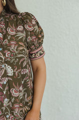 The Lawson Green Paisley Midi Dress