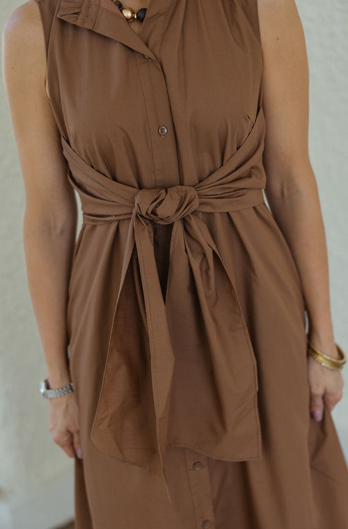 Jade Melody Tam Brown Wrap Maxi Dress