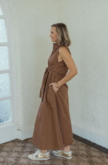 Jade Melody Tam Brown Wrap Maxi Dress