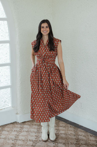 Jade Melody Tam Brown Wrap Maxi Dress