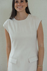 THML Cream Faux Suede Mini Dress
