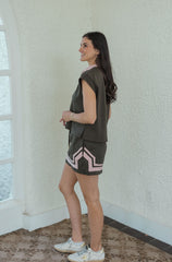 Entro Olive Drawstring Skort