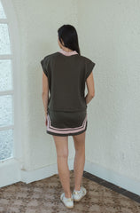 Entro Olive Drawstring Skort