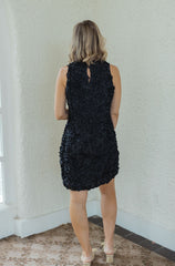 Joy*Joy Black Flowers Sleeveless Dress