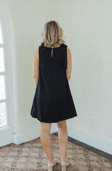 Entro Black Floral Jewel Mini Dress