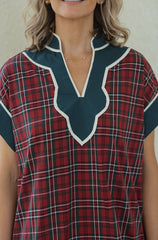 Entro Red Tartan Mini Dress