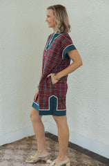 Entro Red Tartan Mini Dress