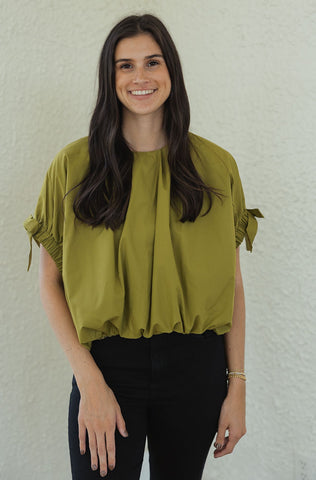 Karlie Stripe Floral Scalloped Collar Novelty Top