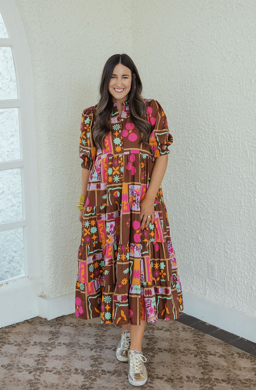 Karlie Floral Frame Kiki Tired Maxi Dress