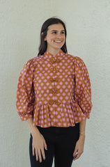 Entro Pink Floral Peplum Top