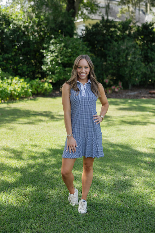 Smith & Quinn Gracie Dress in Navy Gingham