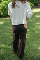 Pistola Penny High Rise Wide Leg Jean in Mocha