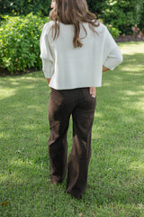 Pistola Penny High Rise Wide Leg Jean in Mocha