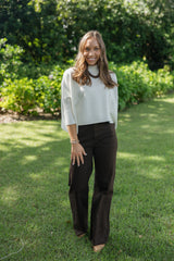 Pistola Penny High Rise Wide Leg Jean in Mocha