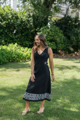 Emily McCarthy Cleo Dress in Black Stretch Knit