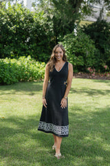 Emily McCarthy Cleo Dress in Black Stretch Knit