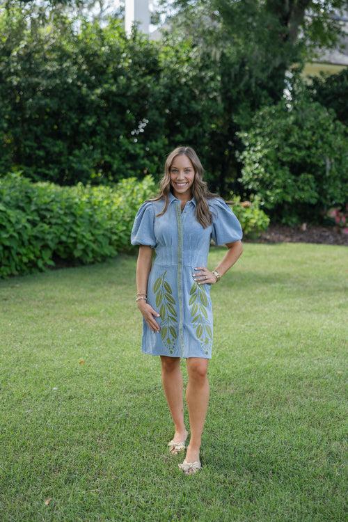 Emily McCarthy Britt Dress in Blu