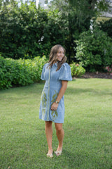 Emily McCarthy Britt Dress in Blu
