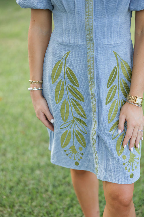 Emily McCarthy Britt Dress in Blu