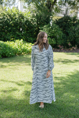 Emily McCarthy Long Sleeve Poppy Maxi Dress in Wild Marble
