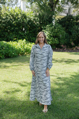 Emily McCarthy Long Sleeve Poppy Maxi Dress in Wild Marble