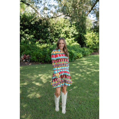 8-28-boutique:Karlie Clothes,Karlie Striped Drop Waist Long Sleeve Shirt Dress,Dress