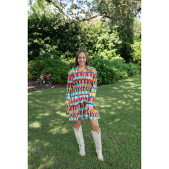 8-28-boutique:Karlie Clothes,Karlie Striped Drop Waist Long Sleeve Shirt Dress,Dress