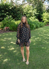 8-28-boutique:Entro,Entro Black Polka Dot Slip Mini Dress,Dress