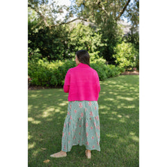 8-28-boutique:Karlie Clothes,Karlie Floral Green Stripe Smoked Waist Maxi Skirt,skirt