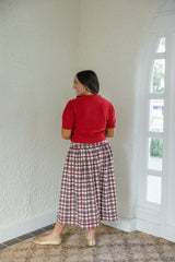 Smith & Quinn Theodora Skirt  in Cranberry Plaid