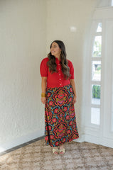 Elizabeth James Anita Skirt in Damask