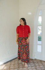 Elizabeth James Anita Skirt in Damask