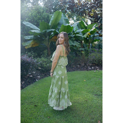 8-28-boutique:TCEC,The Ellen Embroidered Eyelet Tiered Maxi Dress in Citrine,Dress