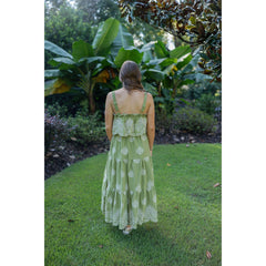 8-28-boutique:TCEC,The Ellen Embroidered Eyelet Tiered Maxi Dress in Citrine,Dress