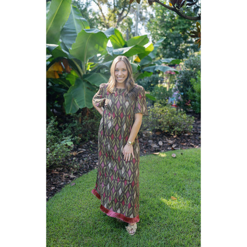 8-28-boutique:TCEC,The Hayley Geo Print Maxi Fringe Maxi Dress,Dress