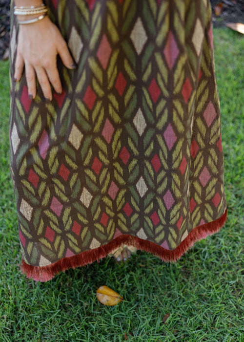 8-28-boutique:TCEC,The Hayley Geo Print Maxi Fringe Maxi Dress,Dress