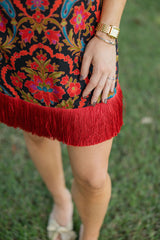 Elizabeth James Tess Mini Dress in Damask