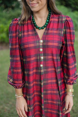 Smith & Quinn Vivian Dress in Cabernet Plaid