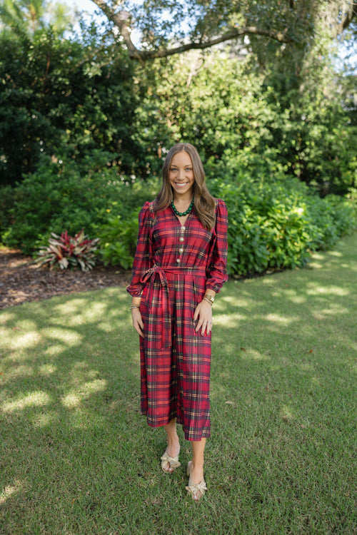 Smith & Quinn Vivian Dress in Cabernet Plaid