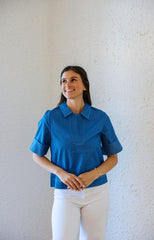 THML Chambray Short Sleeve Top