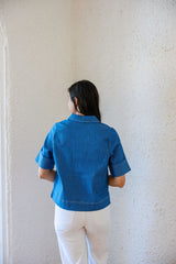 THML Chambray Short Sleeve Top