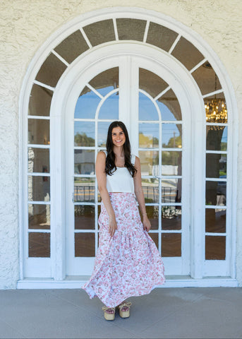Jade Melody Tam Red Links Column Midi Dress