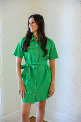 Jade Melody Tam Green Pocket Dress