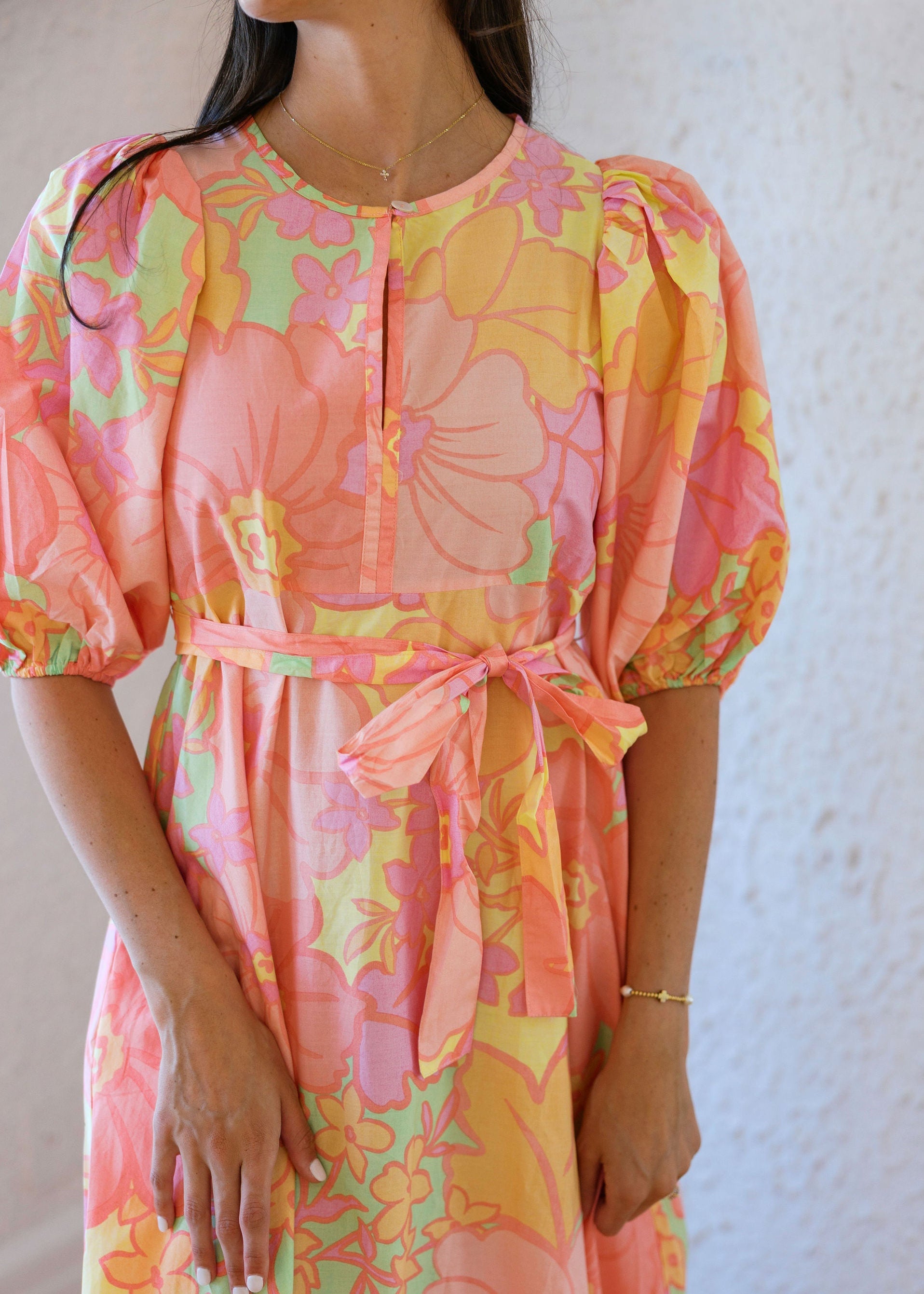 pastel floral dresses Karlie Floral Pastel Maxi Dress, L / Pink